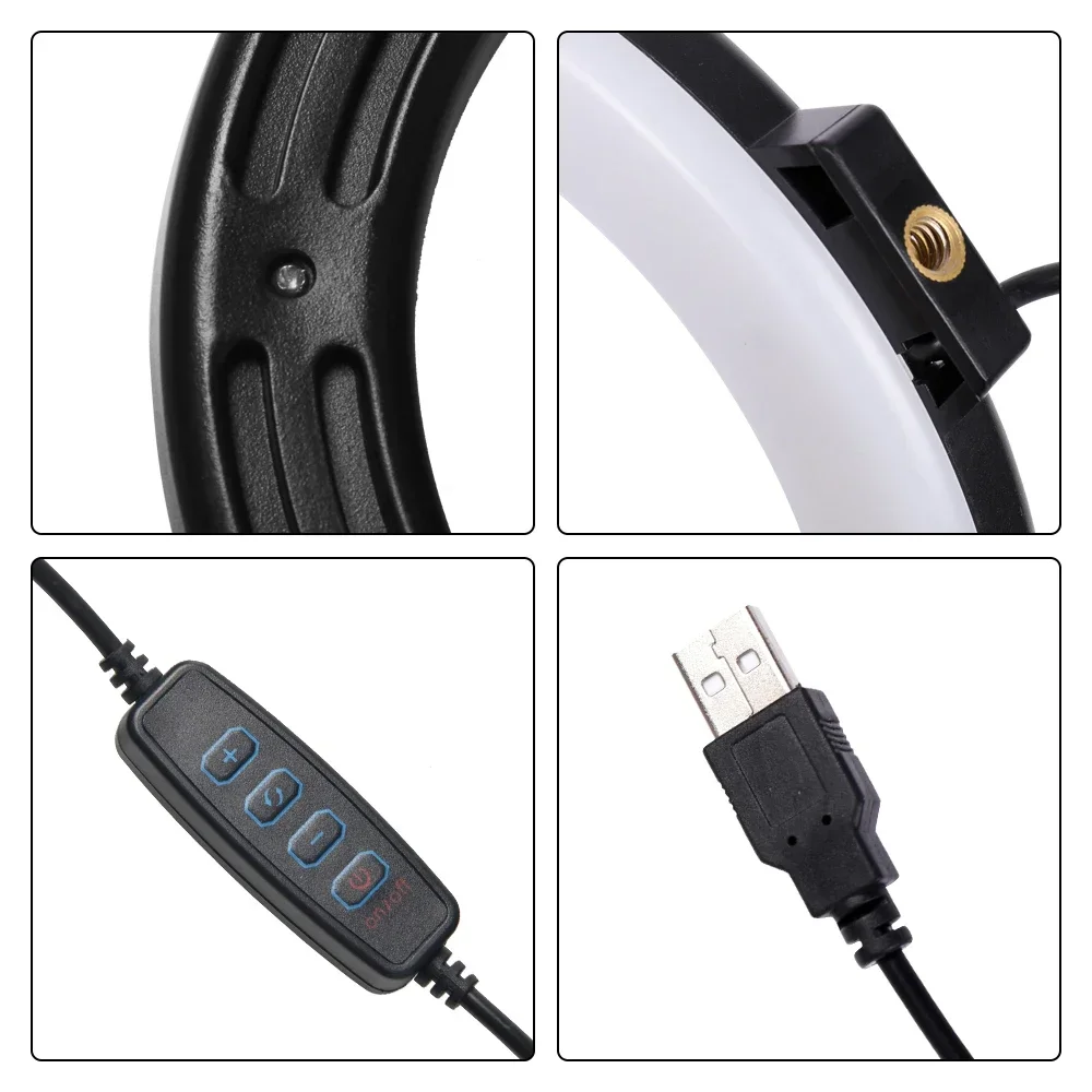 10" 26cm LED Selfie Ring Light Photography Video Light RingLight Phone Stand Tripod Fill Light Dimmable Lamp Trepied Streaming - Image 2