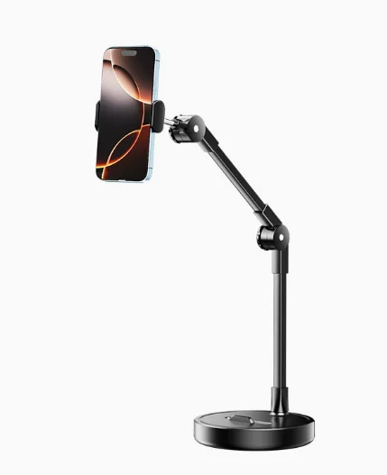 Phone Holder Portable Folding Multi-Angle Adjustable Stand for Cell Phone Height Adjustable Phone Bracket for Live Broadcast