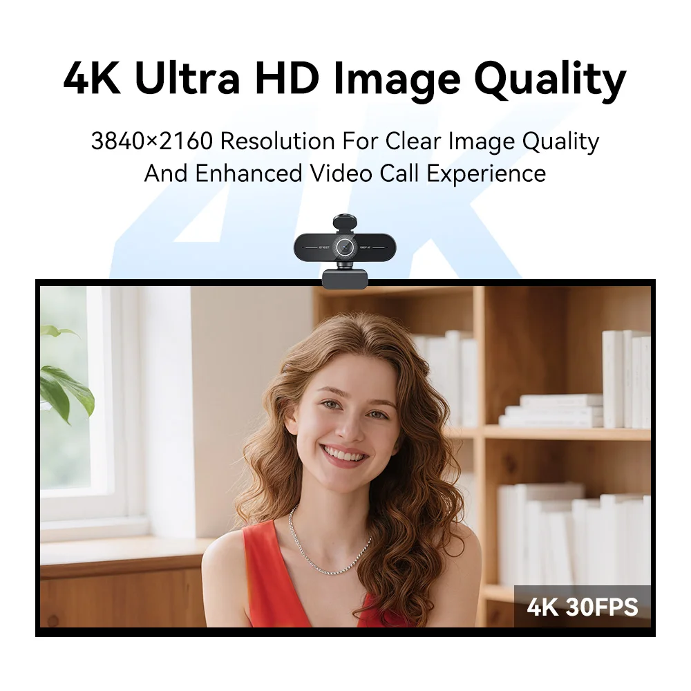 4K Ultra HD Webcam 1080P 60fps Web Camera EMEET C60E Autofocus USB Computer Camera for Live Streaming/ Video Call/ Conference - Image 2